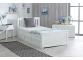 3ft single white painted pine wood wooden bed frame + 3 drawers storage 2